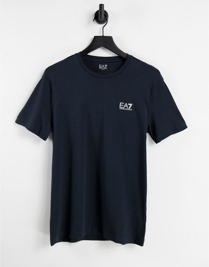 Armani Ea7 Core Id Small Logo T-shirt In Navy