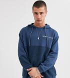 Heart & Dagger Logo Print Hoodie In Washed Blue