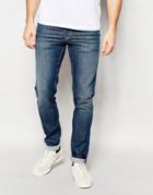 Pepe Jeans Powerflex Finsbury Superstretch Skinny Fit Big Twill Mid Blue - Blue