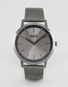 Hugo 1520012 Exist Mesh Strap Watch In Gray - Gray