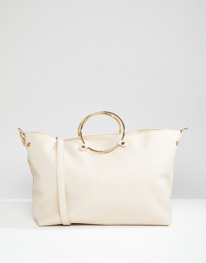 Sisley Hoop Handle Tote Bag - Pink