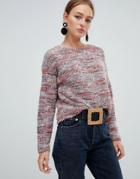 New Look Textured Stripe Sweater In Multi - Multi