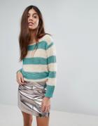 Louche Bea Stripe Sweater - Green