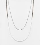 Designb London Exclusive 2 Pack Necklaces With Flat Curb Chain In Silver