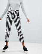 Monki Stripe Slim Casual Pants - Multi
