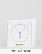 Johnny Loves Rosie Something Borrowed Something Blue Necklace Git Set - Silver