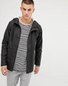 Another Influence Rain Trench With Fleece Hood - Black