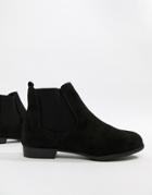 New Look Suedette Chelsea Ankle Boot - Black