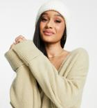 Asos Design Maternity Oversized Cardigan With Turn-back Cuff And Pockets In Oatmeal-neutral