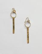 People Tree Fair Trade Brass Earrings - Gold