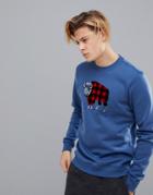 Columbia Check The Buffalo Sweatshirt In Navy - Navy