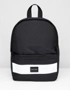 Asos Design Mini Backpack In Black With Front Logo - Black