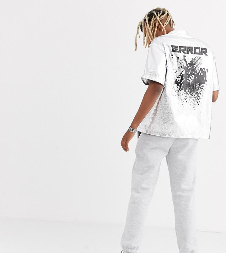 Collusion Metalic Shirt With Back Print