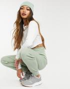 Ax Paris Premium Knit Sweatpants In Sage Green
