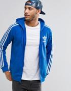 Adidas Originals Trefoil Zip Hoodie Ay7787 - Blue