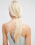 Orelia Flower Pearl Hair Clip - Gold