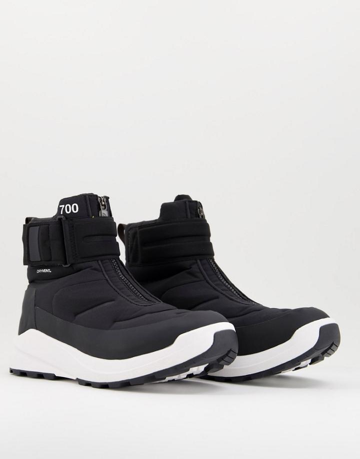 The North Face Nuptse Strap Boots In Black