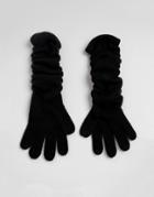 Asos Design Long Soft Touch Gloves - Black
