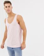 Asos Design Organic Tank In Pink - Pink