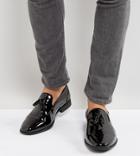 Asos Design Wide Fit Vegan Friendly Tassel Loafers In Black Patent - Black