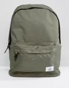Asos Backpack In Khaki Canvas - Green