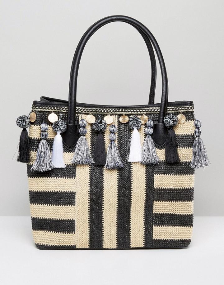 Aldo Taurano Tassel Straw Bag - Multi
