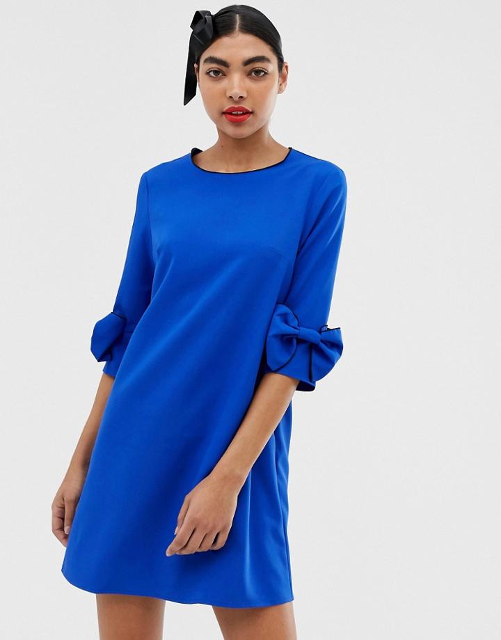Unique21 Bow Detail Dress-blue