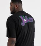 Asos Design Plus Joker Oversized T-shirt With Front And Back Print-black