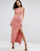 Asos Two Piece Maxi Dress - Beige