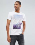 Tom Tailor T-shirt In White With Mountain Print - White