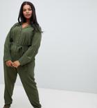 New Look Curve Collar Jumpsuit - Green