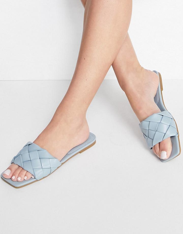 Raid Eleah Plaited Flat Sandals In Blue-blues