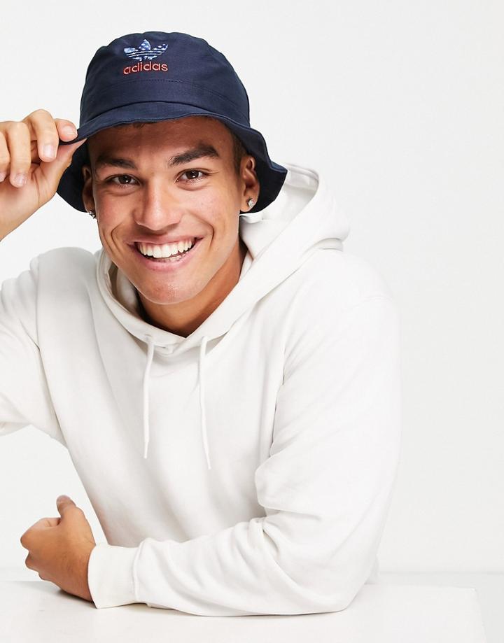 Adidas Originals Americana Bucket Hat In Navy