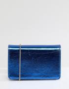 Miss Selfridge Chain Stap Mini Cross Body Bag - Blue