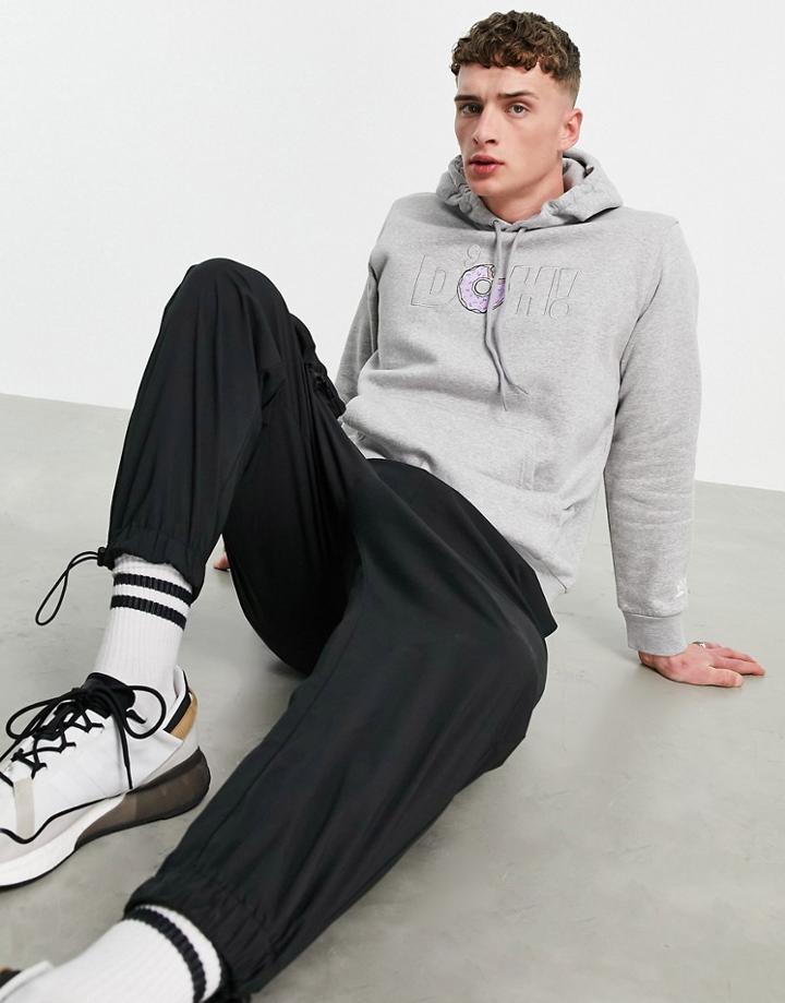 Adidas Originals X Simpsons 'doh' Hoodie In Gray-grey
