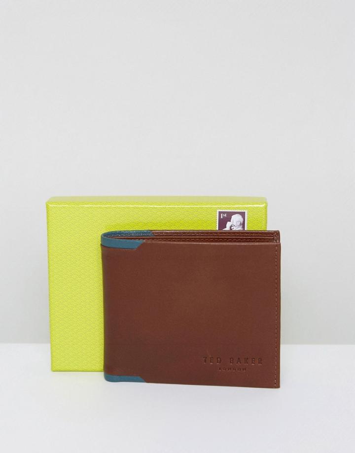 Ted Baker Leather Wallet Bifold - Tan
