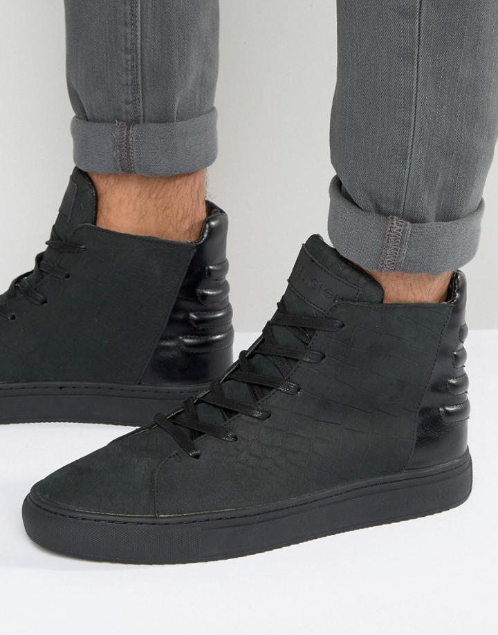 Religion Croc Hi Top Sneakers - Black