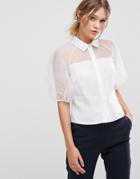 Coast Embellished Organza Blouse - White