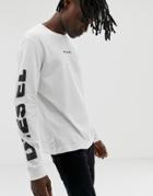 Diesel T-joe-ls-sn Long Sleeve T-shirt In White - White