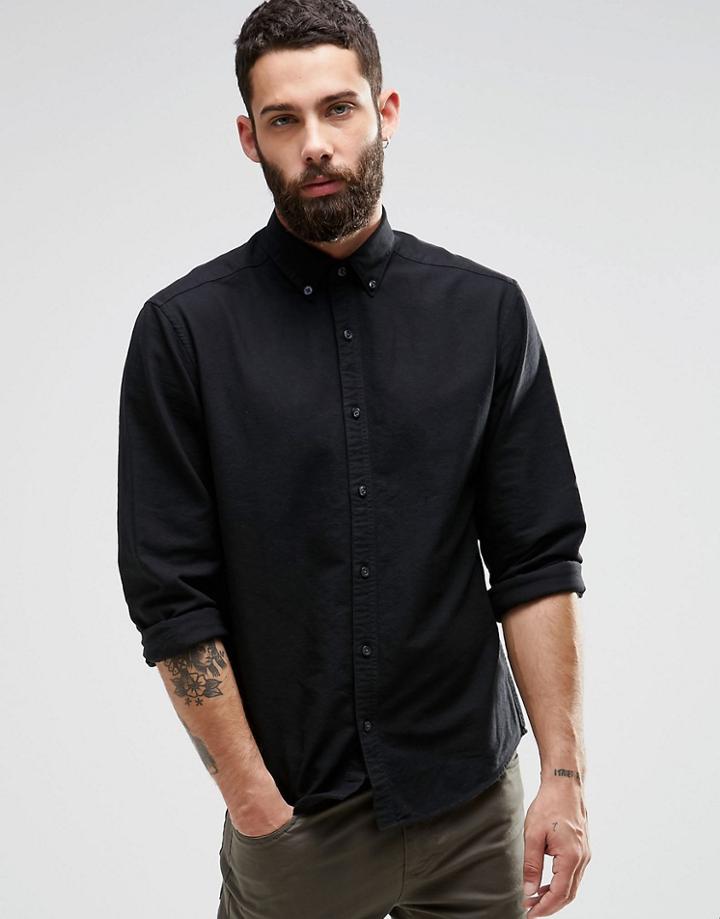 Only & Sons Oxford Shirt Slim Fit - Black