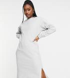 Puma Sweatshirt Dress In Gray-grey