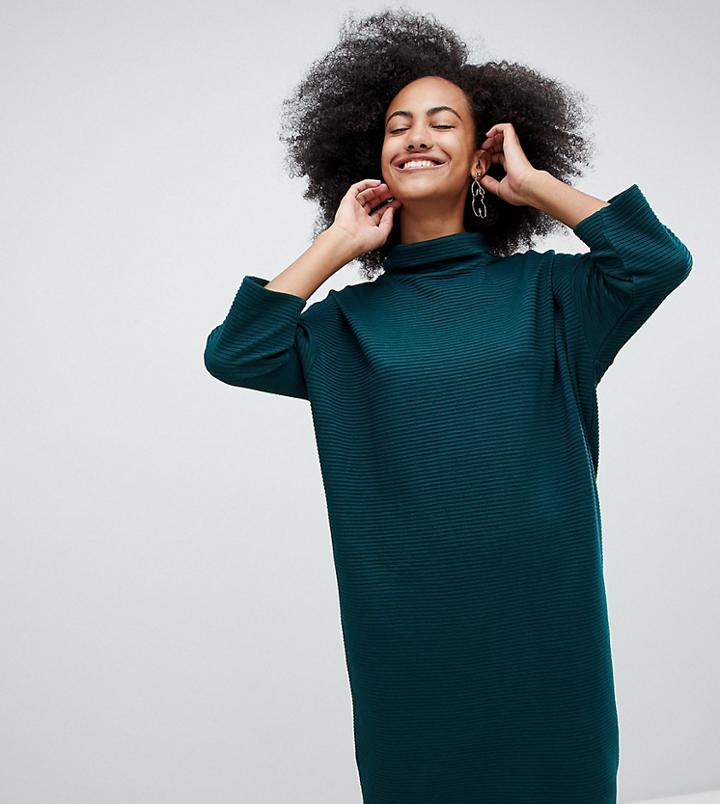 Monki High Neck Knit Midi Dress
