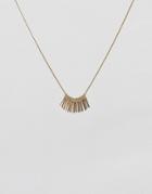 Nylon Mini Fringe Necklace - Gold