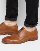 Steve Madden Markey Leather Oxford Shoes - Tan