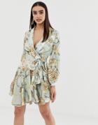 Club L Midi Baroque Print Dress-multi