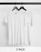 French Connection 2 Pack Crew Neck T-shirts In White