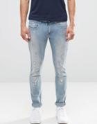 G-star Revend Super Skinny Jeans Light Aged Restored Distressed 85 - Blue