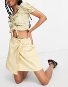 Whistles Wrap Alpine Skirt In Yellow