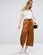 Asos Wide Leg Pants With Piping - Multi