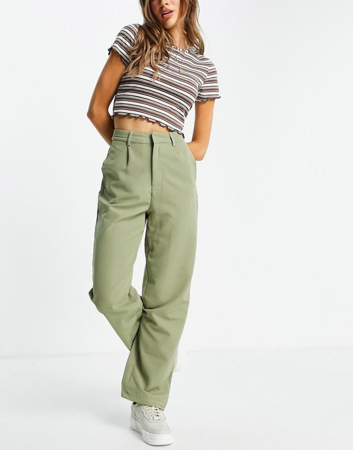 Daisy Street High Waist Dad Pants In Green - Part Of A Set